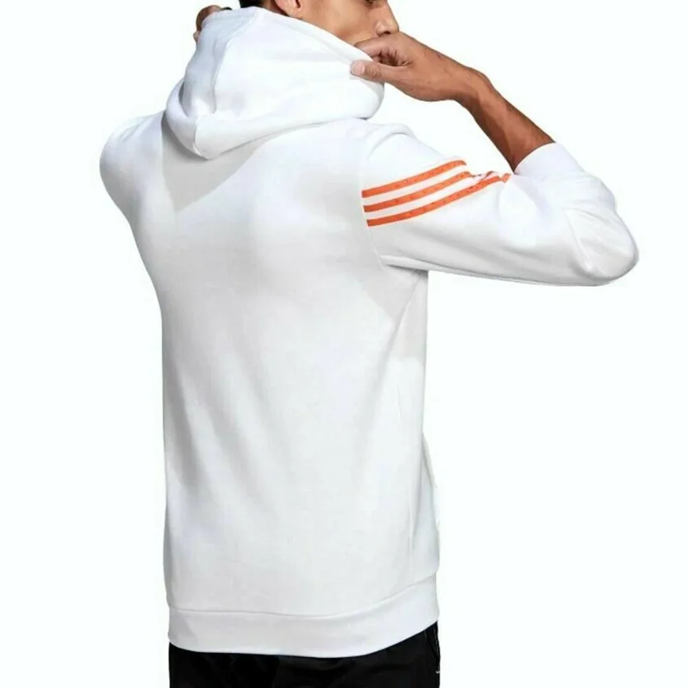 NWT ADIDAS ORIGINALS SWAROVSKI TREFOIL PULLOVER HOODIE WHITE GS2634 Sz XL or 2XL - Picture 2 of 10
